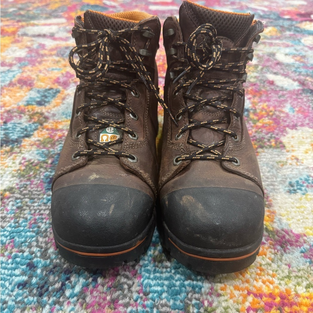 Timberland PRO Endurance 6 ”Steel Toe Safety Work Boots Brown Leather Mens Sz 11